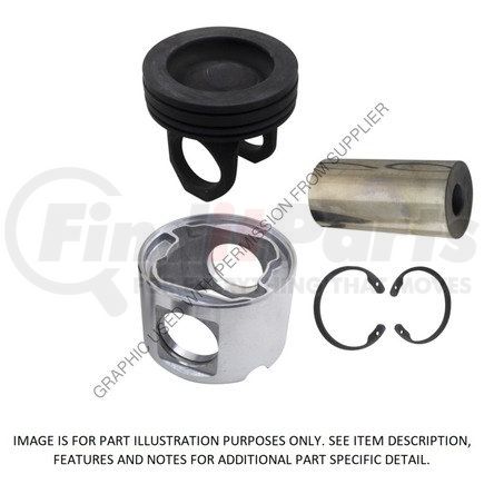 R23530664 by DETROIT DIESEL - Engine Piston Kit - 16:1, Brushless Steel, Cutback