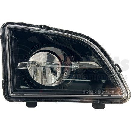 TR596-VFL-R by TORQUE PARTS - Fog Light - Passenger Side, Black, LED, for 2018+ Volvo VNL Trucks