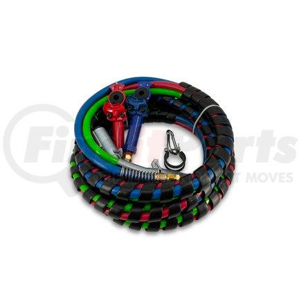 TR81315GL by TORQUE PARTS - Air Line/ABS Cable - 15 ft., 3-in-1 Wrap, 7 Way, Air Hoses with Gladhands and Handle Grip