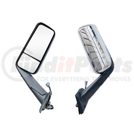 TRFRCA1401DLS32 by TORQUE PARTS - Door Mirror - Driver Side, Chrome, for 2018+ Freightliner Cascadia