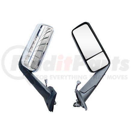 TRFRCA1401DRS32 by TORQUE PARTS - Door Mirror - Passenger Side, Chrome, for 2018+ Freightliner Cascadia