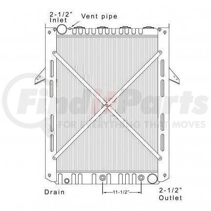 HDC010751 by VOLVO - Radiator - Copper Brass