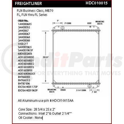 HDC010015SK by FREIGHTLINER - Radiator