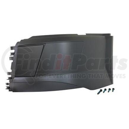 HDB010272L by VOLVO - Bumper Corner - 2015 - 2019 Volvo VNL Short Hood, without Fog Lamp Holes, Black Plastic, Left Side