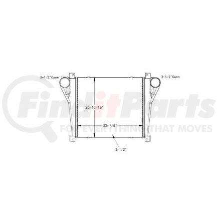 HDH010817 by FREIGHTLINER - Design Style	Tube and FinHeight	22 7/8Width	20 13/16Depth	2 1/2Inlet	3 1/2 connectionOutlet	3 1/2 connectionMake	FreightlinerModel	MT45 - MT55Start Year	2010End Year	2020