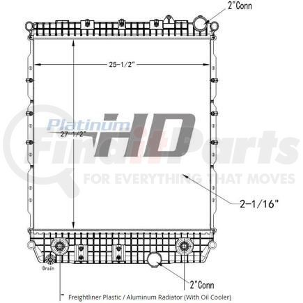 HDC011269PA by FREIGHTLINER - Radiator