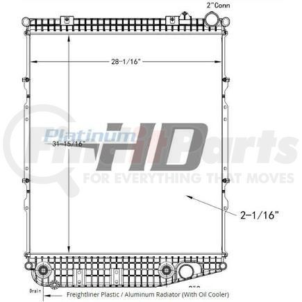 HDC011276PA by FREIGHTLINER - Radiator