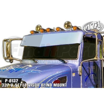 P-0132 by ARANDA - 337 V-Style Visor Blind Mount Peterbilt 337 2008 & Newer