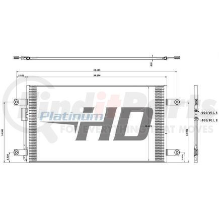 HDH010805 by FREIGHTLINER - CND HVY DTY;18-20 CASCADIA ALUMINUM