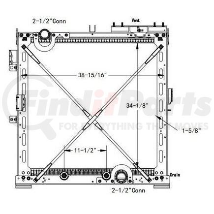 HDC011265PAF by NAVISTAR - RAD HD;17-20 INT/NAV;15.0L W/TOC;W/FRAME;PLASTIC/ALUMINUM