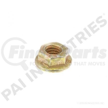 040063 by PAI - Locking Flange Nut - Mack Application Hood Components Cummins Engine 6C/ISC/ISL Series Application