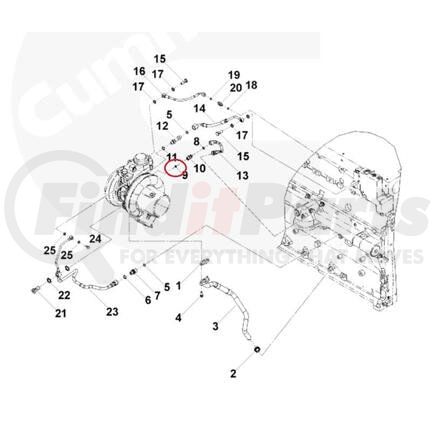 321239 by PAI - O-Ring - 0.072 in C/S x 0.351 in ID 1.83 mm C/S x 8.92 mm ID Buna N (90) Series # 3-904