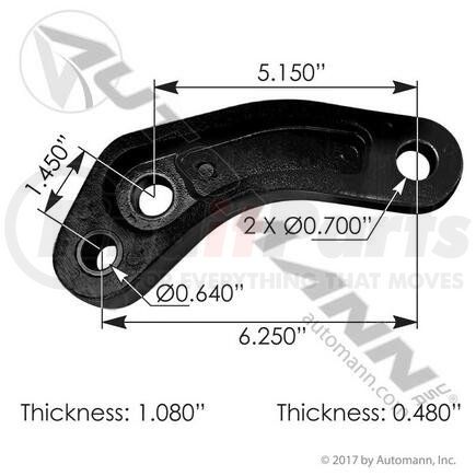 M134706 by AUTOMANN - HOOD PIVOT RH PETERBILT