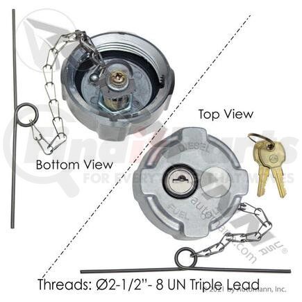 572.1027 by AUTOMANN - FUEL CAP 2-1/2IN LOCKING NON-V