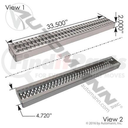 M75285 by AUTOMANN - Fuel Tank Step - 850mm, for Peterbilt Trucks