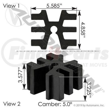 M829 by AUTOMANN - Spring Spacer Peterbilt Front, Wedged