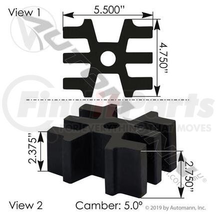 M833 by AUTOMANN - Spring Spacer - Front, 2-1/2 in. fits Peterbilt