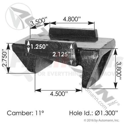 MPB7568 by AUTOMANN - AXLE SEAT REAR 11 DEG PETERBIL