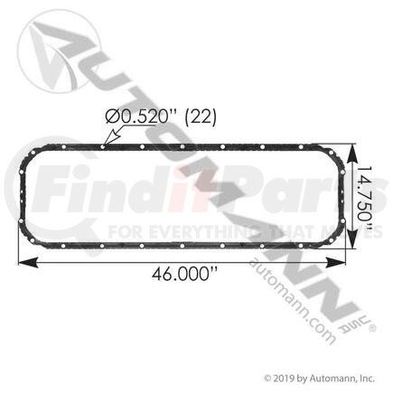 M96367 by AUTOMANN - OIL PAN GASKET VOLVO-MACK