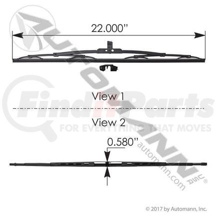 HLK8122 by AUTOMANN - WIPER BLADE CONVENTIONAL 22IN