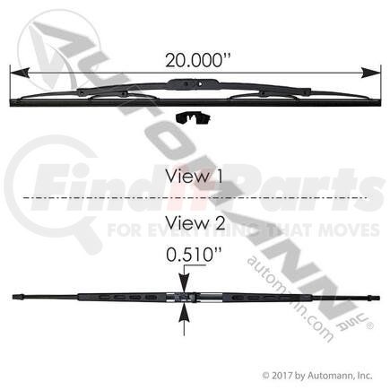 HLK8120 by AUTOMANN - WIPER BLADE CONVENTIONAL 20IN