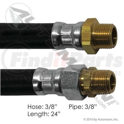 177.7224 by AUTOMANN - AIR HOSE ASM 3/8IN 3/8IN PIPE