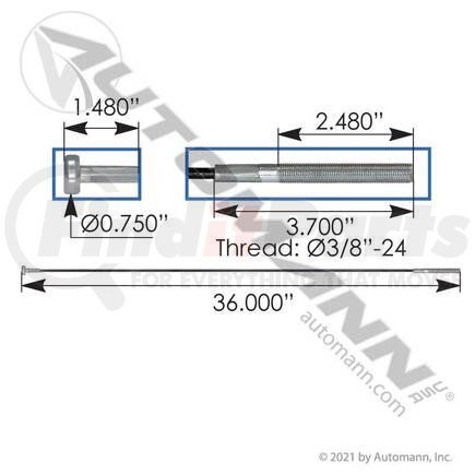 172.55360MC by AUTOMANN - CABLE AIR TANK MOUNTING 36IN I