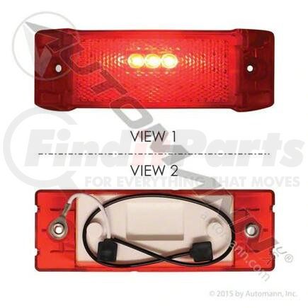 571.LD21R3 by AUTOMANN - Marker Light, Reflex LED, 2 in. x 6 in., Red