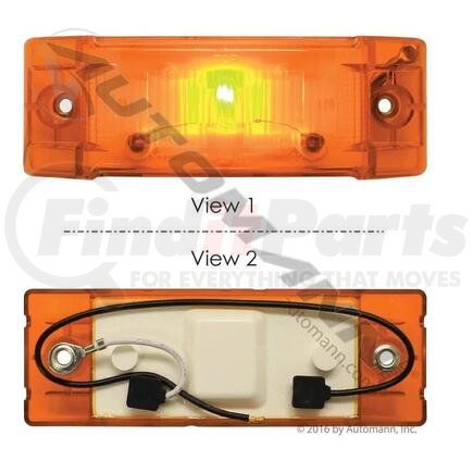 571.LG211A by AUTOMANN - MARKER LIGHT 2IN-6IN AMBER