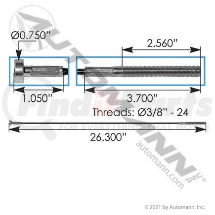 172.55263MC by AUTOMANN - CABLE AIR TANK MOUNTING 26.3IN