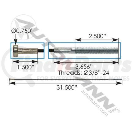 172.55313MC by AUTOMANN - CABLE AIR TANK MOUNTING 31.3IN