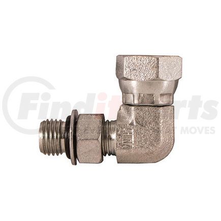 h9515x6x8 by BUYERS PRODUCTS - 9/16-18in. Male Straight Thread 1/2-14in. NPSM Female Pipe Swivel 90° Elbow