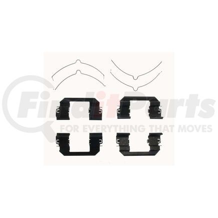 Carlson P1401 Disc Brake Caliper Abutment Service Kit PAD INSTALLATION KIT