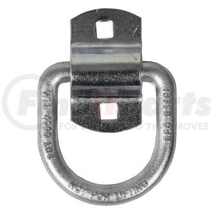 b38zw by BUYERS PRODUCTS - 1/2in. Forged D-Ring with 2-Hole Mounting Bracket - White Zinc Plated