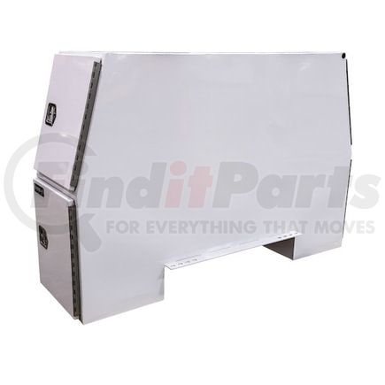 bp826524w by BUYERS PRODUCTS - 65X24X82in. Offset Floor White Steel Backpack Truck Box - 13.3in. Offset