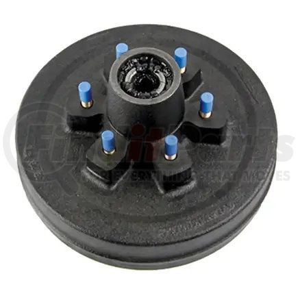 141286 by CURT MANUFACTURING - 10in. RV Brake Drum Hub Assembly for 4;400-lb. Axle-6 on 5.5in.; 1/2in. Stud