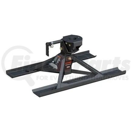 16051 by CURT MANUFACTURING - CURT 16051 CrossWing Lightweight 5th Wheel Hitch with 2-5/16in. Gooseneck Adapter and Bed Supports; 20;000 lbs