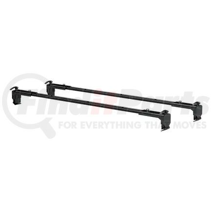 18119 by CURT MANUFACTURING - CURT 18119 Black Steel Quick-Release Roof Rack Crossbars; Fits Select Jeep Wrangler JK