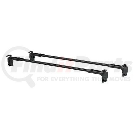 18122 by CURT MANUFACTURING - CURT 18122 Black Steel Quick-Release Roof Rack Crossbars; Fits Select Jeep Wrangler JL; Gladiator