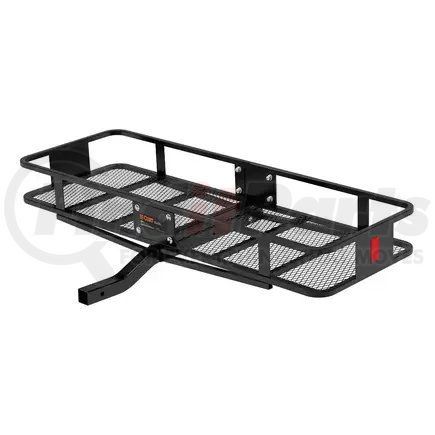 18150 by CURT MANUFACTURING - 60in. x 20in. Black Steel Basket Cargo Carrier (Fixed 2in. Shank; 500 lbs.)