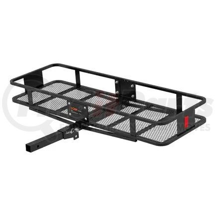 18151 by CURT MANUFACTURING - 60in. x 20in. Black Steel Basket Cargo Carrier (Folding 2in. Shank; 500 lbs.)