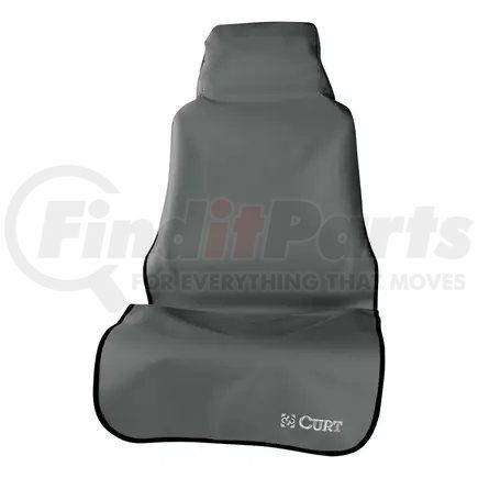 18500 by CURT MANUFACTURING - Seat Defender 58in. x 23in. Removable Waterproof Grey Bucket Seat Cover