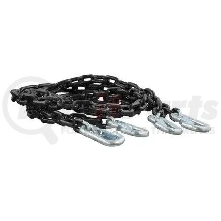 19749 by CURT MANUFACTURING - 65in. Safety Chains with 2 Snap Hooks Each (5;000 lbs; Vinyl-Coated; 2-Pack)