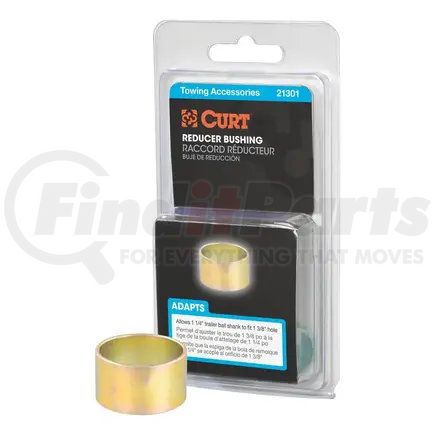 21301 by CURT MANUFACTURING - Trailer Ball Reducer Bushing (From 1-3/8in. to 1-1/4in. Stem; Packaged)