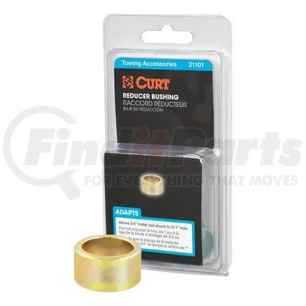 21101 by CURT MANUFACTURING - Trailer Ball Reducer Bushing (From 1in. to 3/4in. Stem; Packaged)