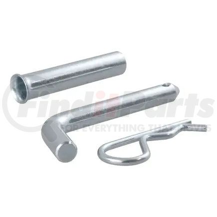 21502 by CURT MANUFACTURING - 1/2in. Hitch Pin with 5/8in. Adapter (1-1/4in. or 2in. Receiver; Zinc; Packaged)