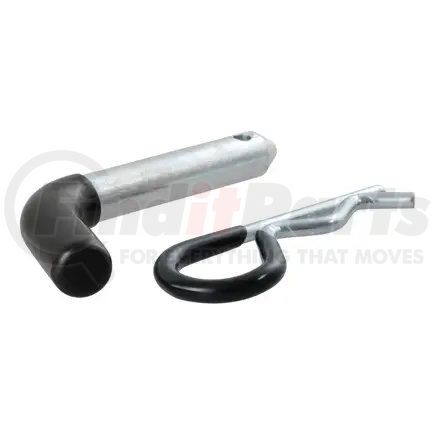 21410 by CURT MANUFACTURING - 1/2in. Hitch Pin (1-1/4in. Receiver; Zinc with Rubber Grip)