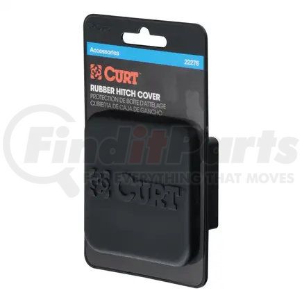 22276 by CURT MANUFACTURING - CURT 22276 Rubber Trailer Hitch Cover; Fits 2-Inch Receiver