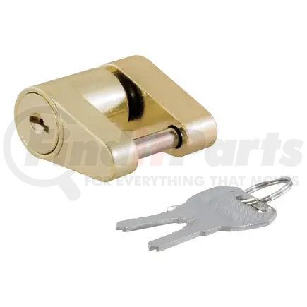 23022 by CURT MANUFACTURING - Coupler Lock (1/4in. Pin; 3/4in. Latch Span; Padlock; Brass-Plated)
