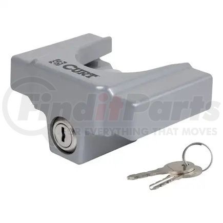 23079 by CURT MANUFACTURING - Trailer Coupler Lock; Fits Most 2in.; 1-7/8in. Couplers (Grey Aluminum)